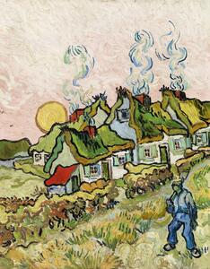Obrazová reprodukcia Houses and Figure (1890), Vincent van Gogh