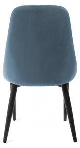 Jedálenská stolička LOUIS QUILTER zamatová modrá 849003