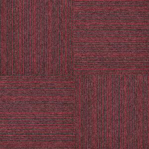 Balta koberce Kobercový štvorec Sonar Lines 4120 červený - 50x50 cm