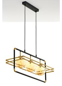 Jupiter 2027 - Luster na lanku FIORI 3xG9/10W/230V čierna/zlatá/béžová