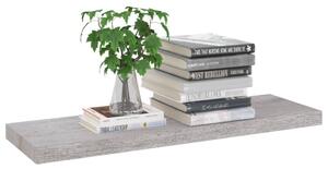 Plávajúce nástenné police 4 ks betónové sivé 80x23,5x3,8 cm MDF