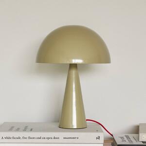 HÜBSCH Mush Mini stolová lampa, piesková farba, železo, E14