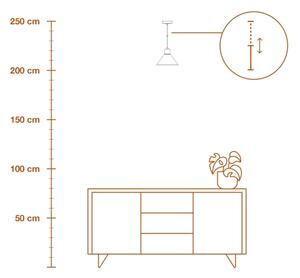 Ledvance - Luster na lanku DECOR PLASTER 1xE27/25W/230V pr. 22 cm sadra biela