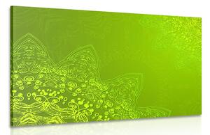 Obraz moderné prvky Mandaly v odtieňoch zelenej Varianta: 90x60