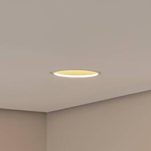 BEGA LED zapustený stropný reflektor Studio Line, biela/mosadz, hliníkový