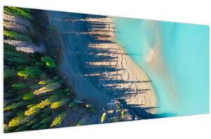Obraz - Pohľad na jazero (120x50 cm)