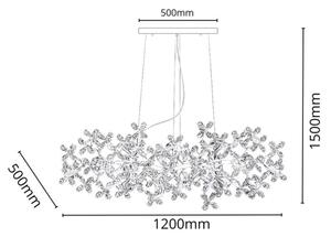 Krištáľový luster na lanku 13xG9/40W/230V pestrofarebná