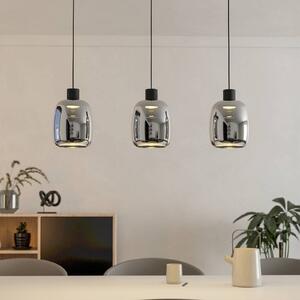 EGLO connect LED závesné svietidlo Molochio-Z, 3-svetelné, čierne, číre