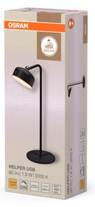 Osram - LED Stmievateľná nabíjacia stolná lampa 3v1 DECOR HELPER LED/1,8W/5V čierna