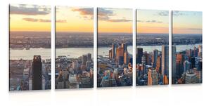 5-dielny obraz mesto New York