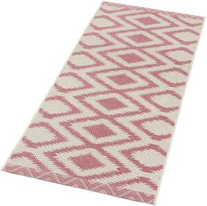 NORTHRUGS - Hanse Home koberce Kusový koberec Botany Pink 103310 – na von aj na doma - 70x200 cm