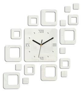 Moderné nástenné hodiny ROMAN WHITE white (nalepovacie hodiny na stenu)