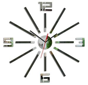 Moderné nástenné hodiny SHEEN WENGE wenge (nalepovacie hodiny na stenu)