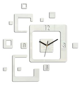 Moderné nástenné hodiny TRIO white (nalepovacie hodiny na stenu)