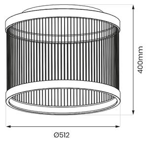 Stropné LED svietidlo Guarda, 1x LED 43w, 4000k, b