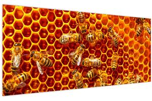 Obraz - Medový plást (120x50 cm)