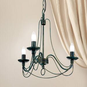3-plameňová závesná lampa CLARA vidiecky dom