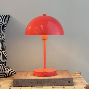 Nabíjateľná stolová lampa Dyberg Larsen Stockholm, melónová červená