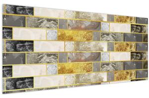Obraz - Dekor s textúrami (120x50 cm)