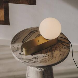 LEDS-C4 LED stolová lampa Perlina, zlatá farba, dĺžka 22,8 cm