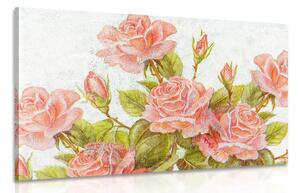 Obraz vintage kytica ruží Varianta: 60x40