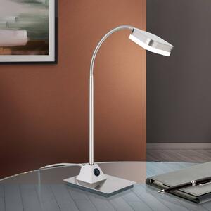Stolná LED lampa Tobias, matný nikel