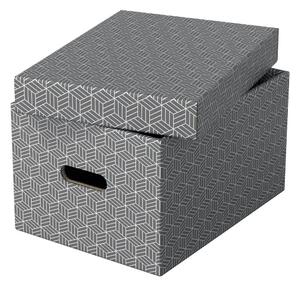 Súprava 3 sivých úložných škatúľ Esselte Home, 26,5 x 36,5 cm