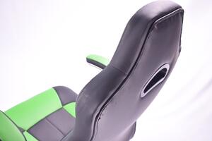 Bezdoteku Kancelárska stolička Viper čierna so zelenými pruhmi