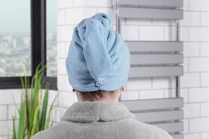 Rýchloschnúci turban na vlasy NERA svetlo modrý