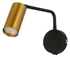 Nástenná lampička TINA 1xGU10/15W/230V čierna/zlatá