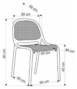 Záhradná stolička K532 - hnedá