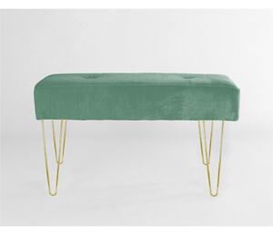 Zelená zamatová lavica Velvet Atelier Sage