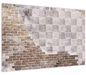 Obraz - Tehlový múr (90x60 cm)