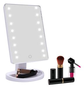 Bezdoteku Kozmetické make-up zrkadlo s led osvetlením biele