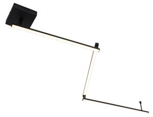 Stropné svietidlo čierne 148,8 cm vrátane LED 3-stupňovo stmievateľné nastaviteľné - annuschka