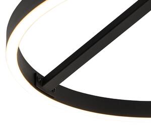 Dizajnové stropné svietidlo čierne vrátane LED 3-stupňovo stmievateľné - Anello