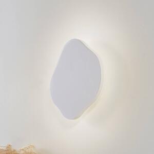 Lindby LED nástenné svetlo Nielson, biela, sadra, 30 x cm, Biela / opálová, Obývacia izba / jedáleň, Sadra / hlina, Moderný