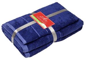 Áčko AC BAMBOO Blue Marine 8581300020087 - set uterák 50x70cm + osuška 70x140 cm , bambus/bavlna 600g/m2, modrá