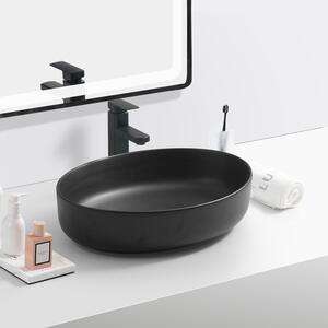 Erga Aadhya, umývadlo na dosku 550x415x140 mm, čierna matná, ERG-V03-9594-M-001-BK