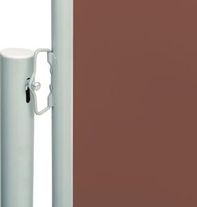 Zaťahovacia bočná markíza na terasu 140x600 cm hnedá