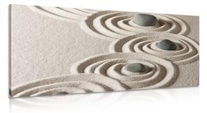 Obraz Zen kamene v piesočnatých kruhoch Varianta: 120x60