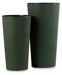 PLASTOVÝ KVETINÁČ URBANIKA ECO SADA 2KS 57X30 CM+46,6X25,5 CM ZELENÁ