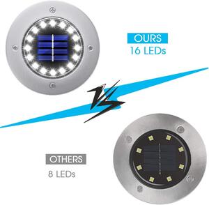 Bezdoteku LEDsolar 16Z vonkajšie svetlo k zapichnutie do zeme 8 ks, 16 LED, bezdrôtové, IPRO, 1W, studená farba