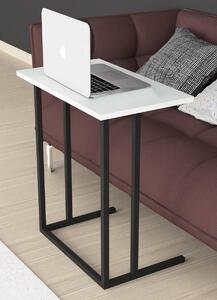 SORIA kovový stolík na notebook, biela