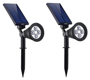 Bezdoteku LEDSolar 4 solárne vonkajšie svetlo svietidlo do zeme 2 ks, 4 LED, bezdrôtové, iPRO, 1W, studená farba