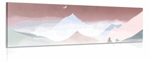 Obraz majestátne pastelové hory Varianta: 150x50