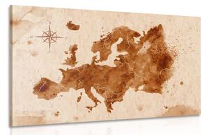 Obraz retro mapa Európy Varianta: 120x80