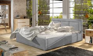 NABBI Branco 200 čalúnená manželská posteľ s roštom svetlosivá (Paros 05)