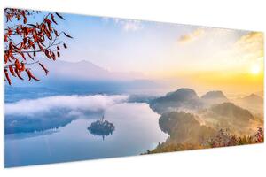 Obraz - Bledské jazero (120x50 cm)