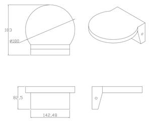 LED Vonkajšie nástenné svietidlo TESA LED/10W/230V IP54 čierna